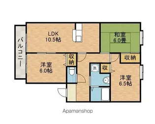 サンビレッジ南春日丘F棟【2階】の間取り