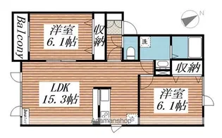 NKハイツ D棟【1階】の間取り