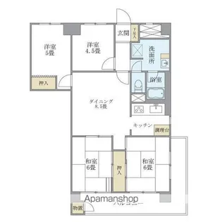 東建金町マンション【2階】の間取り