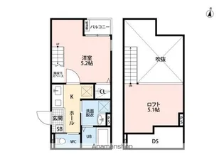 1Kの間取り画像