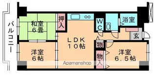 千葉県千葉市稲毛区小中台町【マンション】の間取り