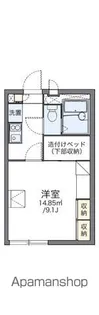 レオパレスエクレール鬼無【109号室】の間取り