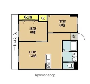 ストークマンション【603号室】の間取り