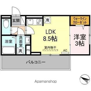 フロレゾン和白【2階】の間取り