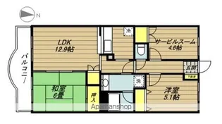 カトル・セゾン【3階】の間取り