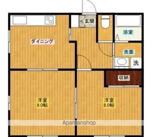 桜アパート【2階】の間取り