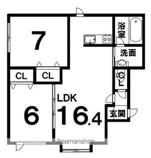 マリオーネⅠ【201号室】の間取り