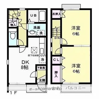 グランシャリオ【106号室】の間取り