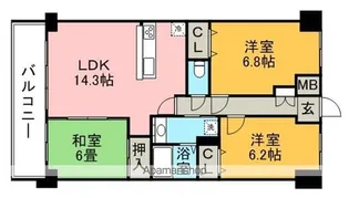 Cantina小笹【5階】の間取り