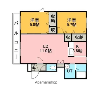 ヨシア花川【2階】の間取り