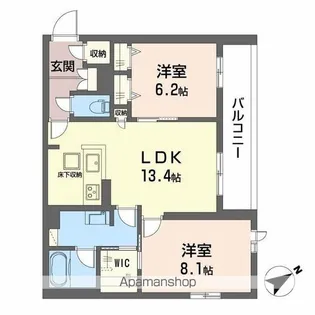 シャーメゾン スターセント【1階】の間取り