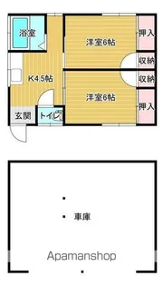 コーポパルⅡ【J号室】の間取り
