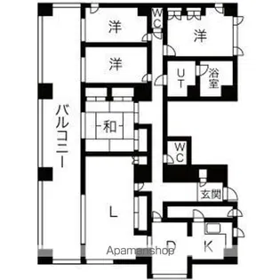 ラベンダー白石【3階】の間取り