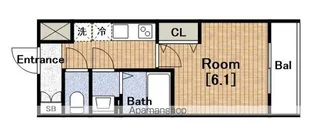 VITA弁天町【7階】の間取り