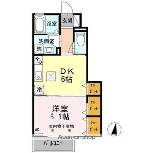 インカーサ36【1階】の間取り