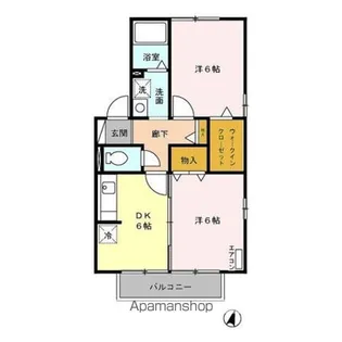 シャルール Ⅰ・Ⅱ・Ⅲ【2階】の間取り