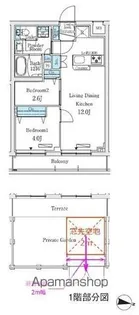 プライムブリス中野富士見町Ⅰ【1階】の間取り