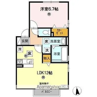 ヴィラージュ ミタ B棟【1階】の間取り