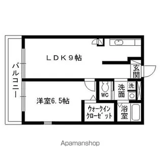 パーティアム白水沢【201号室】の間取り
