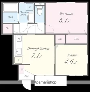 メゾンフローラ【101号室】の間取り