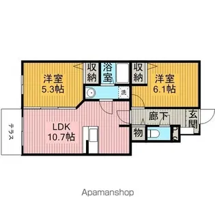 ウッドベル【1階】の間取り
