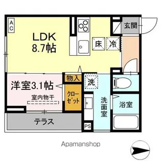 JーROOM妃 VII番館 屋代駅前【1階】の間取り