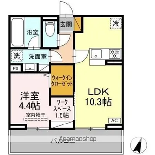 リシェスみのり台 A・B・C B棟【3階】の間取り