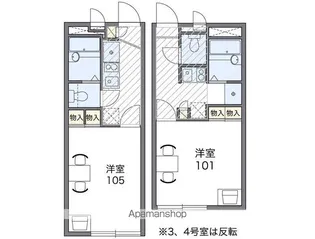 レオパレス戸塚吉田町【2階】の間取り