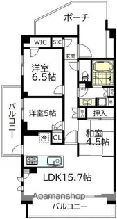グランドメゾン武蔵野【218号室】の間取り