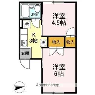 レジデンスオルメ【1階】の間取り