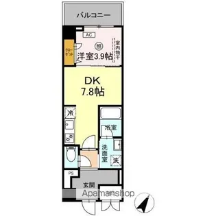 Kyokuyouモダンベース天神【3階】の間取り