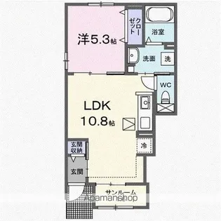 アプファールドⅡ【1階】の間取り
