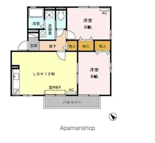 コトーソレイユ B【2階】の間取り