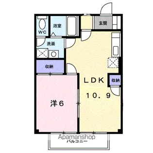 香川県丸亀市飯山町上法軍寺【アパート】の間取り
