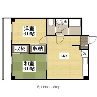 コーポ安古市【3階】の間取り