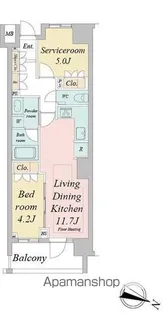 ドゥーエ早稲田【2階】の間取り