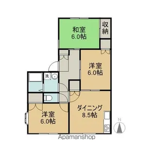ルーミー甲府57号館【101号室号室】の間取り