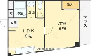 西町コーポ【1階】の間取り
