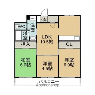 レジデンス梅村【3階】の間取り