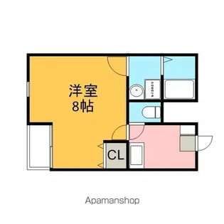 クレフラスト東山【203号室】の間取り