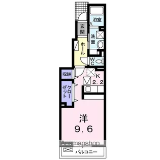 カーサ アルベロディピノA【1階】の間取り