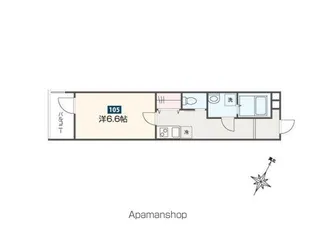 MELDIA福生Ⅲ【1階】の間取り