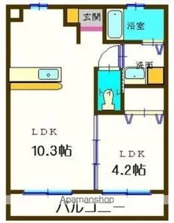 ステラータ伊平【202号室】の間取り