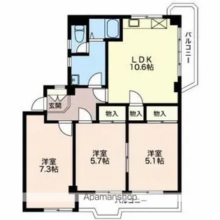 モダニティパレス望月【2階】の間取り