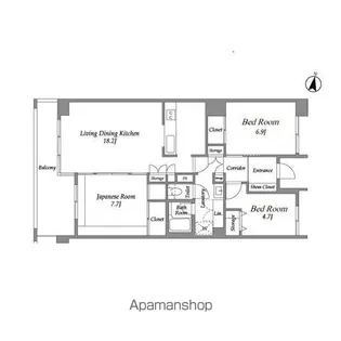 テレパレス西千葉【6階】の間取り