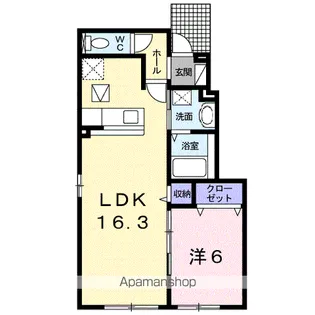 LILAS将軍野AA【1階】の間取り