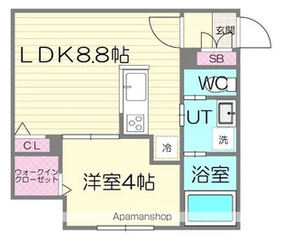ONE STAGEひばりが丘Ⅱ【103号室】の間取り