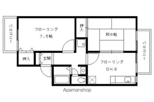 「ナトゥーラ西賀茂」【202号室】の間取り