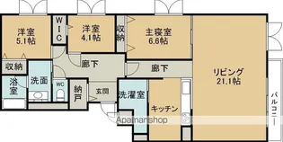 リアライズ松陰Ⅵ(リアライズマツカゲシックス)【109号室】の間取り