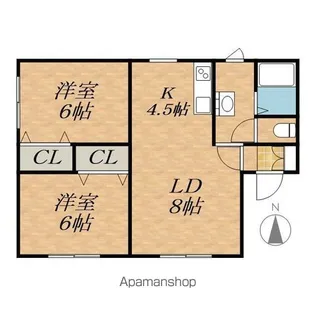 プリオール杉【1階】の間取り